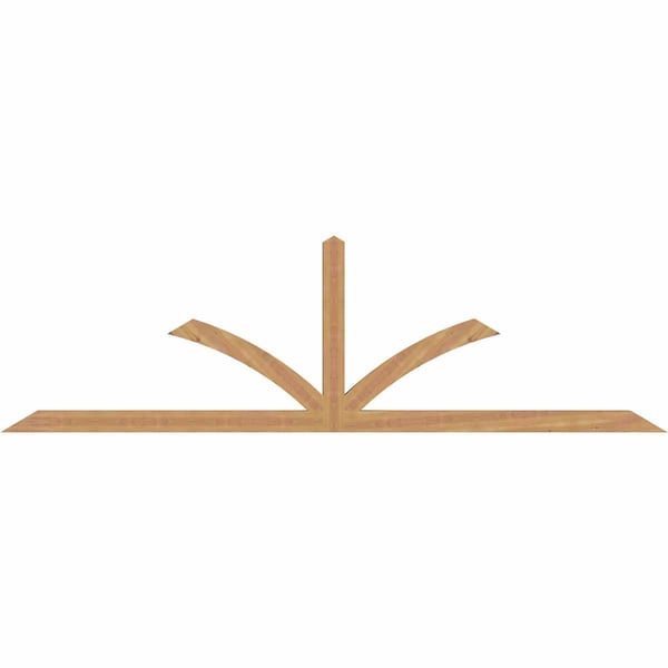 Ekena Millwork Richland Timber Gable Bracket, Western Red Cedar, 108"W x 31 1/2"H x 3 1/2"D x 3 1/2"F, 7/12 Pitch GBW108X31X0404RIC00SWR - main